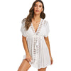 V Neck Crochet Panel Cover Up Dress