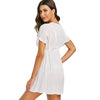 V Neck Crochet Panel Cover Up Dress