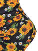 Cut Out Ruched Sunflower Swimsuit