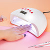UV - 0148 49W UV LED Light Gel Nail Manicure Timer Painless Magnifier Lamp Motion Detector