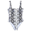 Snakeskin Pattern Swimwear Padded Women Swimsuit