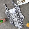 Snakeskin Pattern Swimwear Padded Women Swimsuit