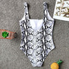 Snakeskin Pattern Swimwear Padded Women Swimsuit
