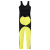 Sexy Mesh Padded Yoga Rompers Cut Out Skinny Elastic Women Sport Suit