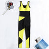 Sexy Mesh Padded Yoga Rompers Cut Out Skinny Elastic Women Sport Suit
