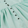 Vintage V Neck Women Dress Solid Color Sleeveless Button High Waist Big Hem