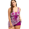 Paisley and Floral Plus Size Skirted Swimsuit