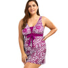 Paisley and Floral Plus Size Skirted Swimsuit