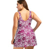 Paisley and Floral Plus Size Skirted Swimsuit