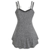 Plus Size Marled Contrast Lace Tank Top