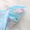 1259 Girls Polyester Printed Floral Ruffled Hem Dress