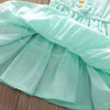 1279 Girls Cotton Pleated Solid Color Dress