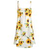 Knotted Top and Sunflower Overlap Dress Set