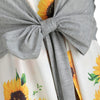 Knotted Top and Sunflower Overlap Dress Set