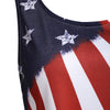 American Flag Print U Neck Tank Top