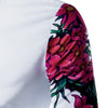 Flowers Print Long Sleeves Turn Down Collar Shirt