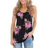 Racerback Flower Print Tank Top