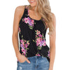 Racerback Flower Print Tank Top