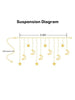 3.5 Meters 2W Waterproof Moon and Stars Decorative String Lights