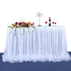 Round Rectangular Table Tulle Skirt Tablecloth