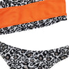 Bikini Leopard Print Tube Top Contrast Color for Women