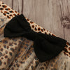 1235 Girls Cotton Knit Vest Leopard Mesh Gauze Bow Skirt