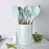 Household Silicone Wooden Cooking Utensil Kitchen Accessories Set