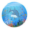 Inflatable Dolphin Pattern Sprinkler Pad Water Splash Play Mat for Children
