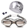 YJM978 HD Electroplating Swimming Goggles with Swimming Cap