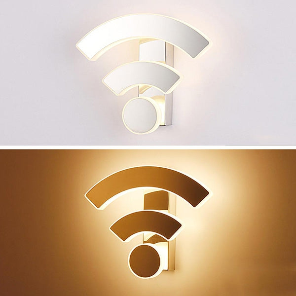 BRELONG Creative WiFi Shape Acrylic LED Wall Light Night Lamp for Bedroom Bedside