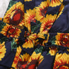 1267 Girls Cotton Sunflower Flower Print Tassel Romper Jumpsuit
