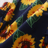 1267 Girls Cotton Sunflower Flower Print Tassel Romper Jumpsuit