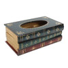 Creative Retro Wooden Book Shape Tissue Box Paper Holder Storage Case