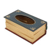 Creative Retro Wooden Book Shape Tissue Box Paper Holder Storage Case