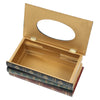 Creative Retro Wooden Book Shape Tissue Box Paper Holder Storage Case
