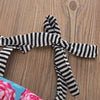 26 Girls Large Rose Flower Print Romper