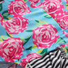 26 Girls Large Rose Flower Print Romper