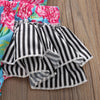 26 Girls Large Rose Flower Print Romper
