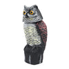 Rotating Head Fake Owl Garden Field Lawn Protection Repellent Bird Scarer