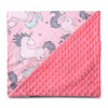 INSULAR Baby Cotton Blanket Double Layers Dotted Backing Cartoon Print 158 x 110cm