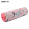 INSULAR Baby Cotton Blanket Double Layers Dotted Backing Cartoon Print 158 x 110cm