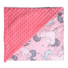 INSULAR Baby Cotton Blanket Double Layers Dotted Backing Cartoon Print 80 x 100cm