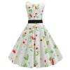 Vintage Women Dress Slim Fit Pattern Printed Big Hem