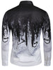 Novelty Print Long Sleeves Men Shirt