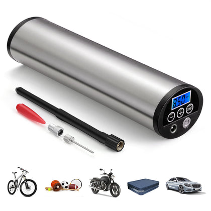 ZEEPIN AP - 101 Mini Electric Inflator with Tyre Pressure Gauge / LED Light / 4 Unit Options for Most Inflatable Items