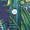 Turn-down Collar Pineapple Plant Print Short Sleeves Men Shirt