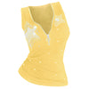 Star Rhinestone Embellished Plus Size Half Zip Tank Top