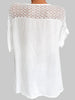 Plus Size Crochet Embroidery Blouse
