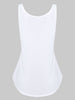 American Flag Print U Neck Tank Top