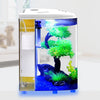 5L USB LED Fish Tank Half Moon Mini Aquarium Acrylic Capacity